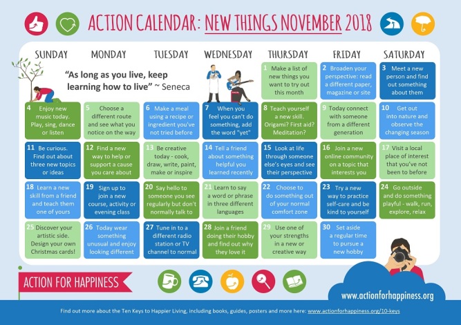 Get Your New Things November Calendar From Action For Happiness Mappalicious